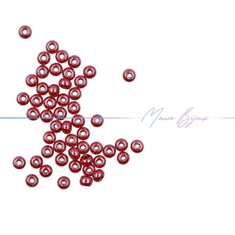 Conteria in Vetro Rondelle 4mm Bordeaux