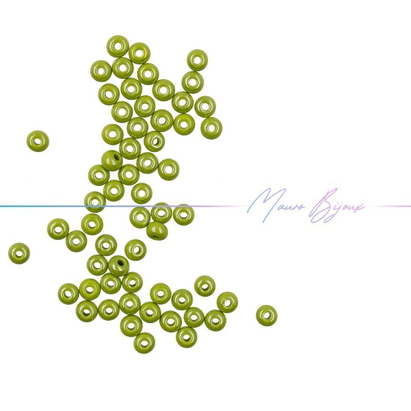 Glass Conteria Rondella 4mm Acid Green