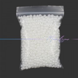 Glass Conteria Rondella 4mm Pearl White