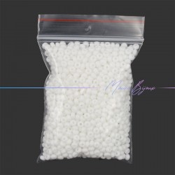 Glass Conteria Rondella 4mm White