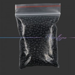 Conteria in Vetro Rondelle 4mm Nero