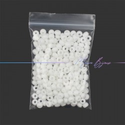 Conteria in Vetro Rondelle 7mm Bianco