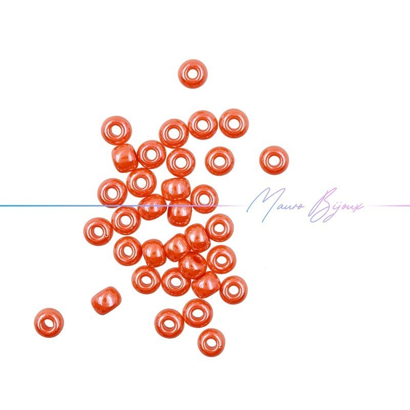 Glass Conteria Rondella 7mm Orange