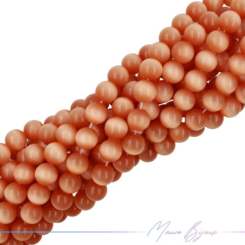 Occhio di Gatto Sfera Liscia Arancione