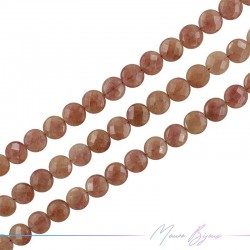 Sunstone Flat Faceted Round