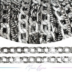Aluminum Chains 10x15mm White and Black
