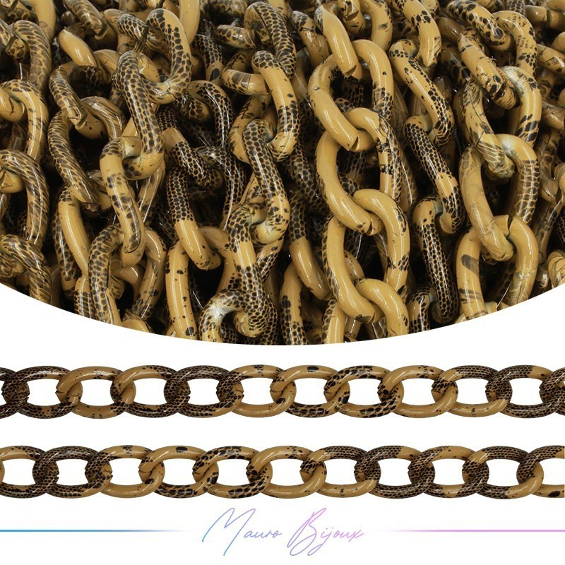 Aluminum Chains 10x15mm Brown/Black