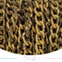 Catene in Alluminio Groumette Grossa 10x15mm Marrone/Nero