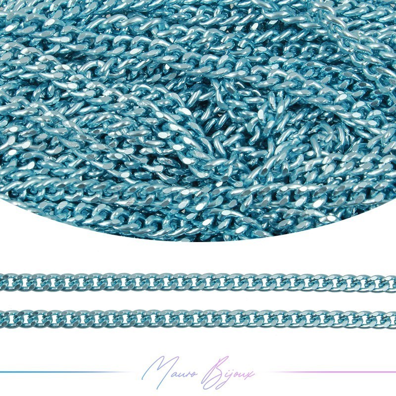 Catene in Alluminio Groumette 3.5mm Azzurro