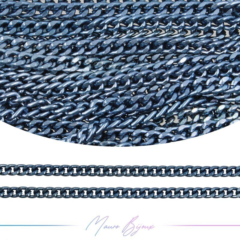 Catene in Alluminio Groumette 3.5mm Blu Scuro