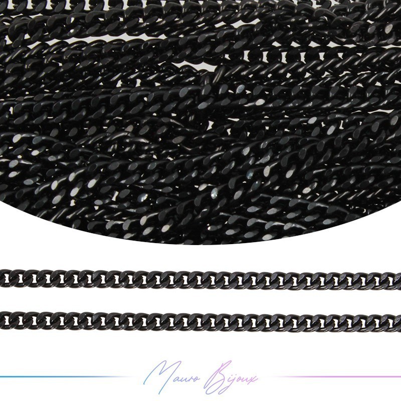 Aluminum Chains Groumette 3.5mm Black