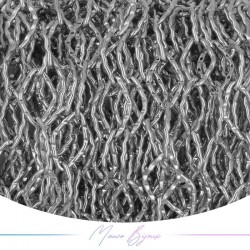 Catene in Acciaio Rombo Martellato 7x11mm Base Argento