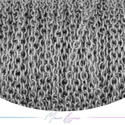 Catene in Acciaio Semplice 3x4mm Base Argento