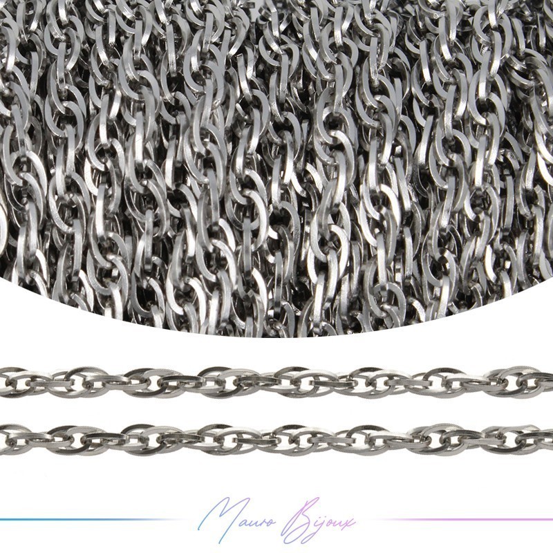 Inox Chain Torchon 3x4mm Silver