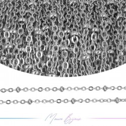 Inox Chain Ball with Chain 2mm Silver