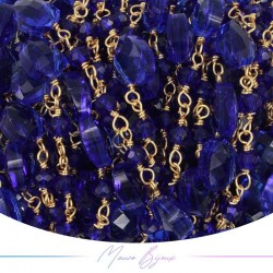 Chains Brass with Glass Crystal Gold Blue