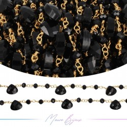 Chains Brass with Glass Crystal Gold Black