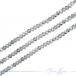 Onion Shaped Bicolor Silver Crystals Faceted