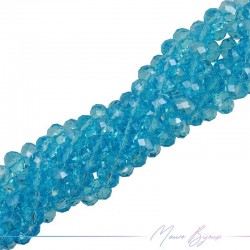 Onion Shaped Transparent Light Blue Crystals Faceted