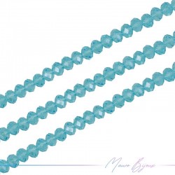 Fili di Cristallo Forma Cippoline Sfaccettato Azzuro Trasparente