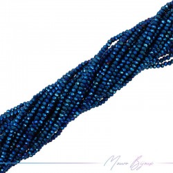 Fili di Cristallo Forma Cippoline Sfaccettato Blu Metalizzato