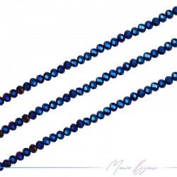 Fili di Cristallo Forma Cippoline Sfaccettato Blu Metalizzato