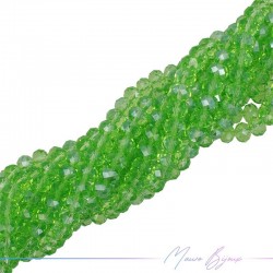 Fili di Cristallo Forma Cippoline Sfaccettato Verde Chiaro