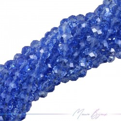 Fili di Cristallo Forma Cippoline Sfaccettato Blu Reale Trasparente