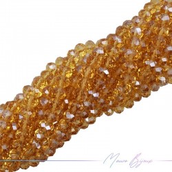 Onion Shaped Transparent Royal Yellow Crystals Faceted