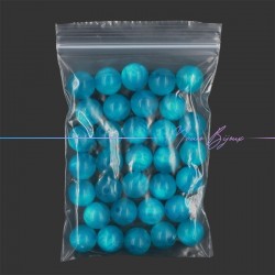 Rondel Resin Beads Cat's Eye Light Blue