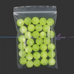 Rondel Resin Beads Cat's Eye Acid Green