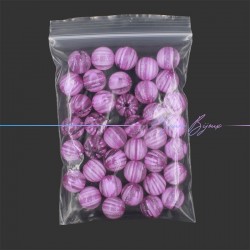 Rondel Resin Beads with Glitter 16mm Lavander