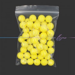 Rondel Resin Beads with Hypnotic effect Yellow