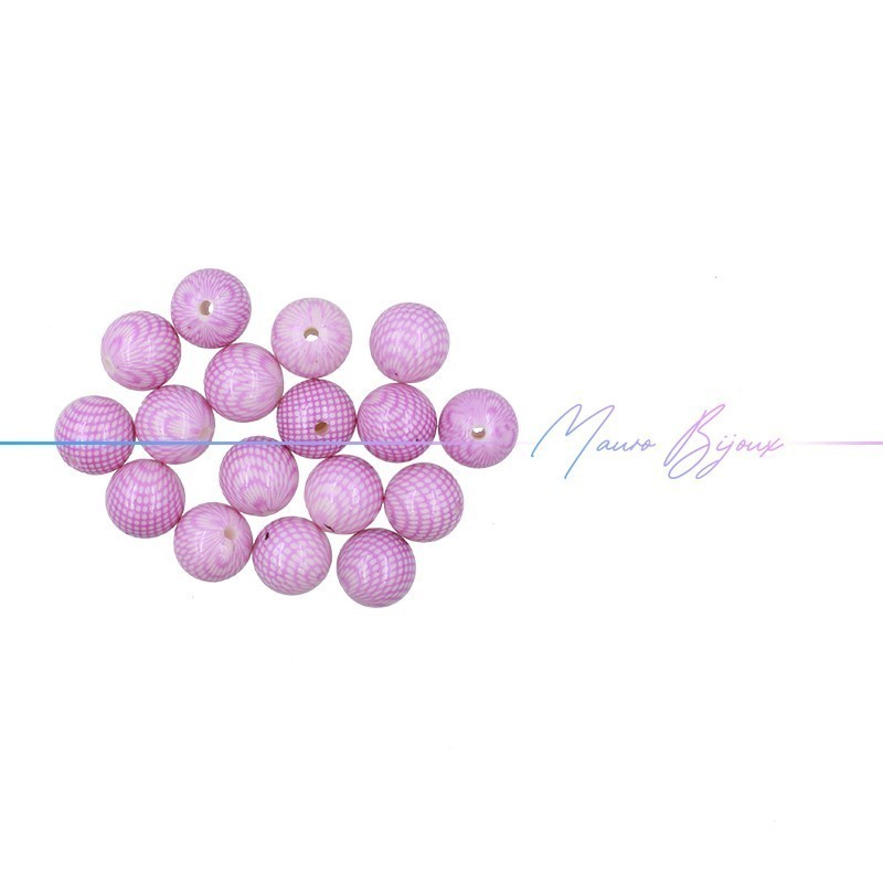 Rondel Resin Beads with Hypnotic effect Lavander