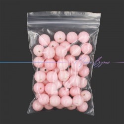 Rondel Resin Beads with Hypnotic effect Pink