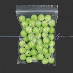 Rondel Resin Beads with Hypnotic effect Acid Green