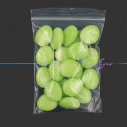 Passanti in Resina Ovale con disegni ipnotico 25x30mm Verde Acido