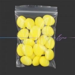 Rondel Resin Oval with Hypnotic effect 25x30mm Yellow