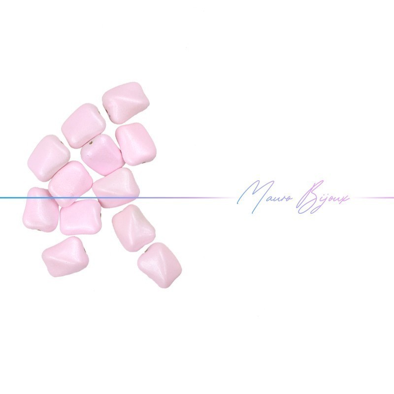 Rondel Resin Chewing Gum Rectangle 15x18mm Pink