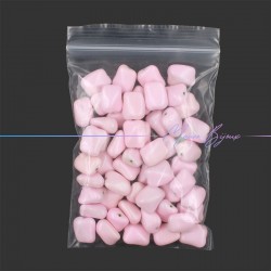 Rondel Resin Chewing Gum Rectangle 15x18mm Pink