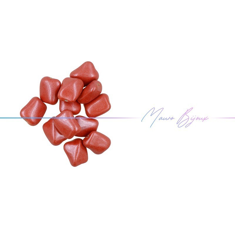 Rondel Resin Chewing Gum Rectangle 15x18mm Red
