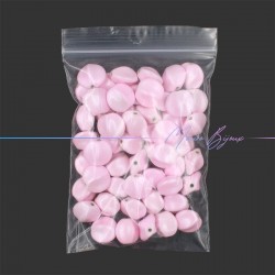 Rondel Resin Chewing Gum Circle 17x19mm Pink