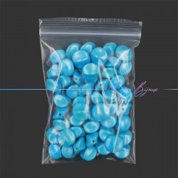 Rondel Resin Chewing Gum Circle 17x19mm Light Blue