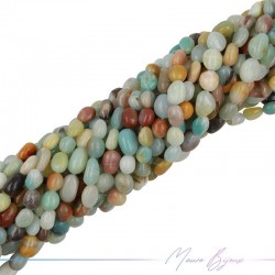 Thread of Multicolor Amazonite Irregular Shape 6-10mm