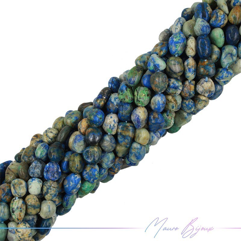 Thread of Azzurite Irregular Shape 8-10mm