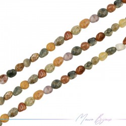Thread of Indian Jasper Irregular Shape