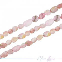 Thread of Pink Opal Irregular Shape