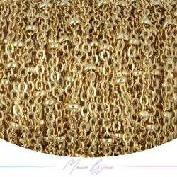 Inox Chain simple with Rodella 2mm Gold