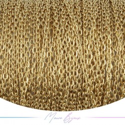 Inox Chain simple 0.2mm Diametro 1x1.8mm Base Gold