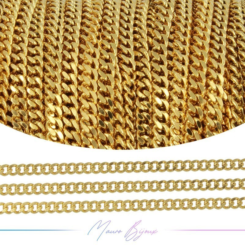 Inox Chain Groumette 2mm Base Gold